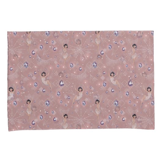 Fun Flappers Lady Glam Roze design Kussensloop (Voorkant-Rechts)