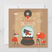 Fun Flat Kaart voor prettige kerstfamilie (Voorkant)