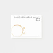 Fun Flat White Lover's Post-it Notes (Voorkant)