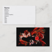 Fun flirt volwassen romantische vrouw op rood visitekaartje (Voorkant / Achterkant)