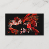 Fun flirt volwassen romantische vrouw op rood visitekaartje (Achterkant)