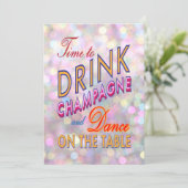 Fun, Flirty and Colorful Verloving Invitation Kaart (Staand voorkant)