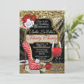 Fun Flirty Birthday Party Kaart (Staand voorkant)