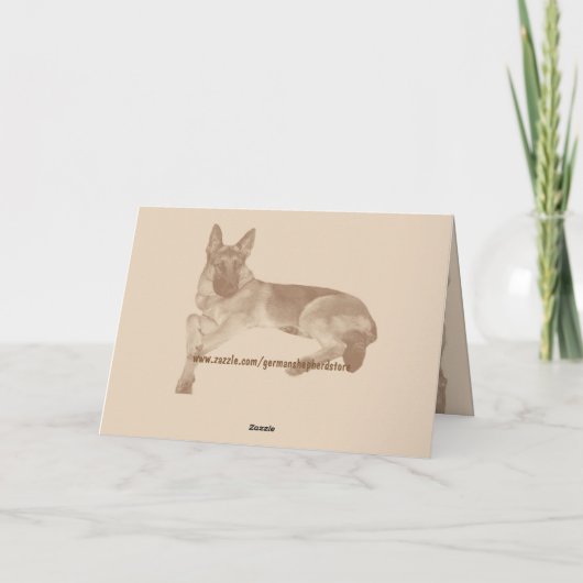 Fun & Flirty Duitse Herder Valentijnsdag Kaart (Achterkant)