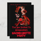 Fun flirty personalized bachelorette party kaart (Voorkant / Achterkant)