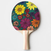 "Fun Floral #1" Ping Pong Paddle Tafeltennisbatje (Voorkant)