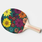 "Fun Floral #1" Ping Pong Paddle Tafeltennisbatje (Zijkant)