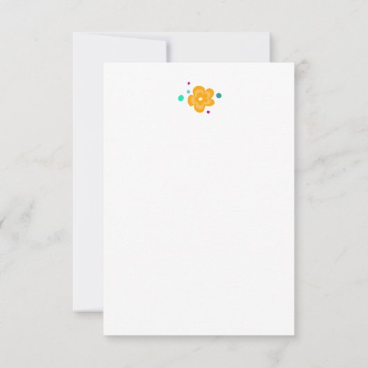 Fun  Floral Botanical Flat Dank je Bedankkaart (Achterkant)