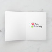 Fun Floral Bouquet met de naam Kaart Birthday Kaar (Binnen)