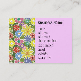 Fun Floral Bright Chubby Visitekaartje