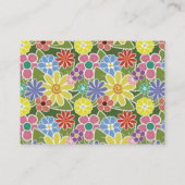 Fun Floral Bright Chubby Visitekaartje (Achterkant)