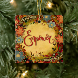 Fun Floral Empower Dragonfly Inspirivity Keramisch Ornament