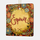 Fun Floral Empower  Dragonfly Inspirivity Keramisch Ornament (Links)