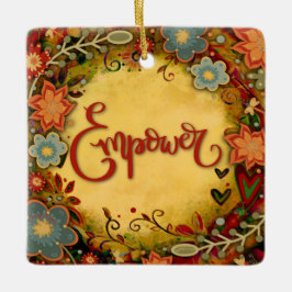 Fun Floral Empower Dragonfly Inspirivity Keramisch Ornament