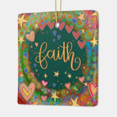 Fun Floral Faith  hart Inspirativiteit Keramisch Ornament (Links)