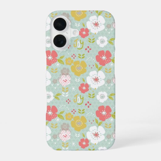 Fun Floral Fantasy iPhone 16 Hoesje (Achterkant)