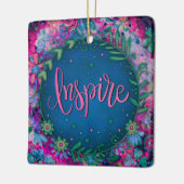 Fun Floral Inspireren hart-inspiratie Keramisch Ornament (Links)