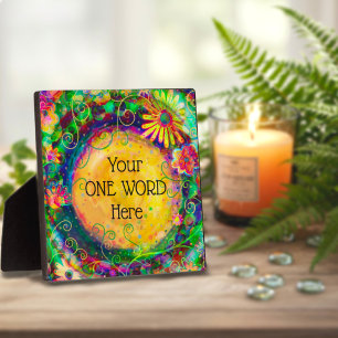 Fun Floral Inspirivity Gepersonaliseerde naam Quot Fotoplaat