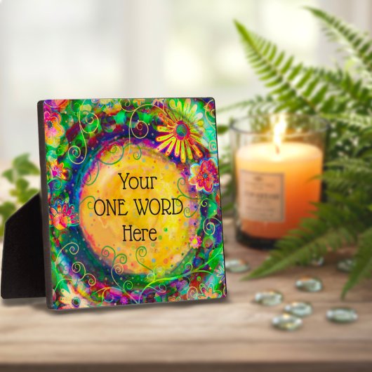 Fun Floral Inspirivity Gepersonaliseerde naam Quot Fotoplaat