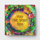 Fun Floral Inspirivity Gepersonaliseerde naam Quot Fotoplaat (Voorkant)