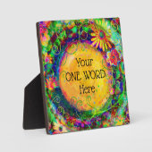 Fun Floral Inspirivity Gepersonaliseerde naam Quot Fotoplaat (Voorkant)