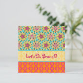 Fun Floral Invitation Kaart (Staand voorkant)