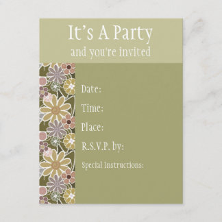 Fun Floral Invitation Kaart