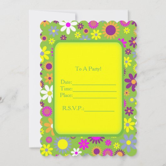 Fun Floral Kaart (Achterkant)