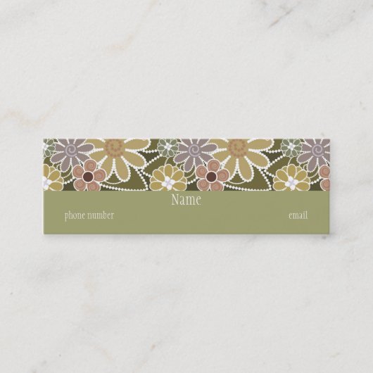 Fun Floral Skinny Visitekaartje (Voorkant)