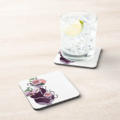 Fun Floral Tea Cups Kitchen Bier Onderzetter (Rechterzijde)