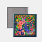 Fun Floral Tree Je bent geweldig Inspirerend Magneet (Voorkant / Achterkant)