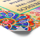 Fun Floral Wees iemand klaslokaal Poster (Hoek)