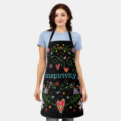 Fun Floral Whimsical Black Inspirivity Schort (Gedragen)