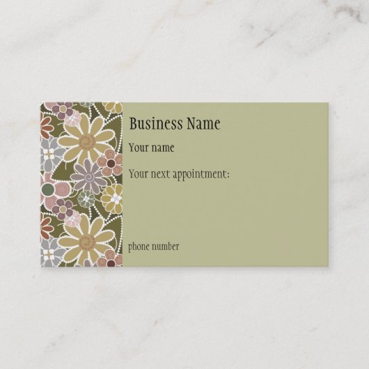 Fun Florals Appointment Card Afsprakenkaartje (Voorkant)