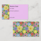 Fun Florals Bright Appointment Card Afsprakenkaartje (Voorkant / Achterkant)