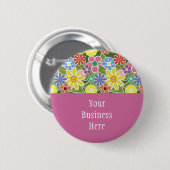Fun Florals Bright Button (Voorkant /achterkant)