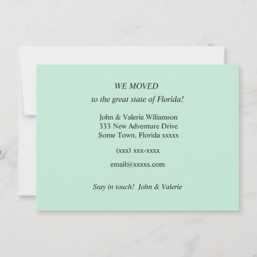 Fun Florida Alligator Bewegende Aankondiging (Achterkant)