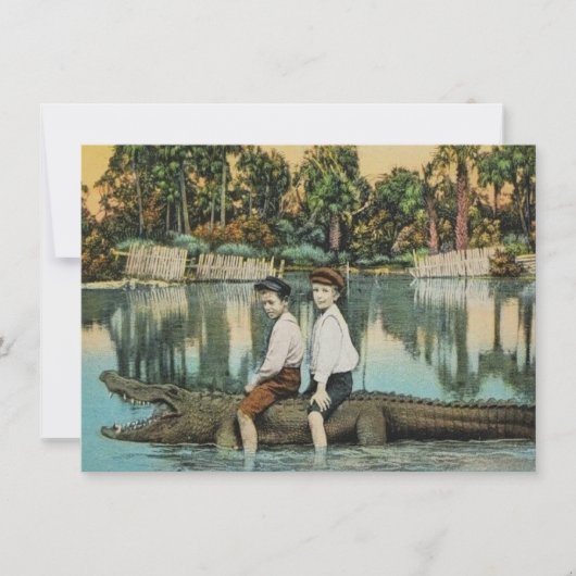 Fun Florida Alligator Bewegende Aankondiging (Voorkant)