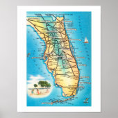 Fun Florida Map Poster (Voorkant)