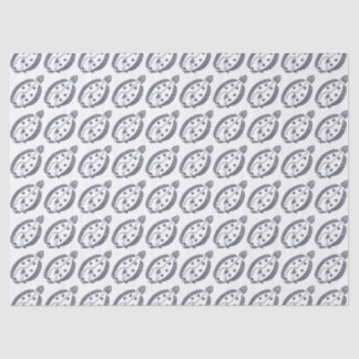 Fun Flounder Fish in Deepest Blue en White Tissuepapier