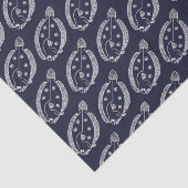 Fun Flounder Fish in White op Deepest Blue Tissuepapier (Detail)