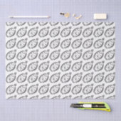 Fun Flounder Fish in zwart-wit Tissuepapier (Craft)