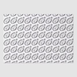 Fun Flounder Fish in zwart-wit Tissuepapier