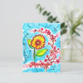 Fun Flower Briefkaart (Staand voorkant)