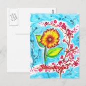Fun Flower Briefkaart (Voorkant / Achterkant)
