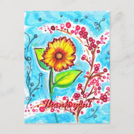 Fun Flower Briefkaart (Voorkant)
