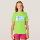 Fun Flower Power Girls' T-Shirt (Voorkant volledig)
