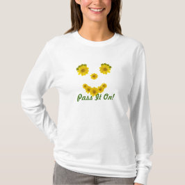 Fun Flower Smile Photos Sjabloon  T-shirt
