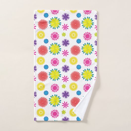 Fun Flowers Colorful Garden Fiesta Bad Handdoek (Handdoek)
