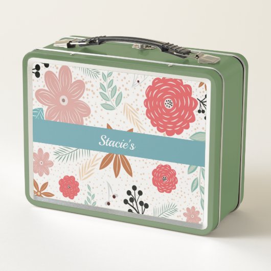 Fun Flowers Metal Lunch Box (Achterkant)